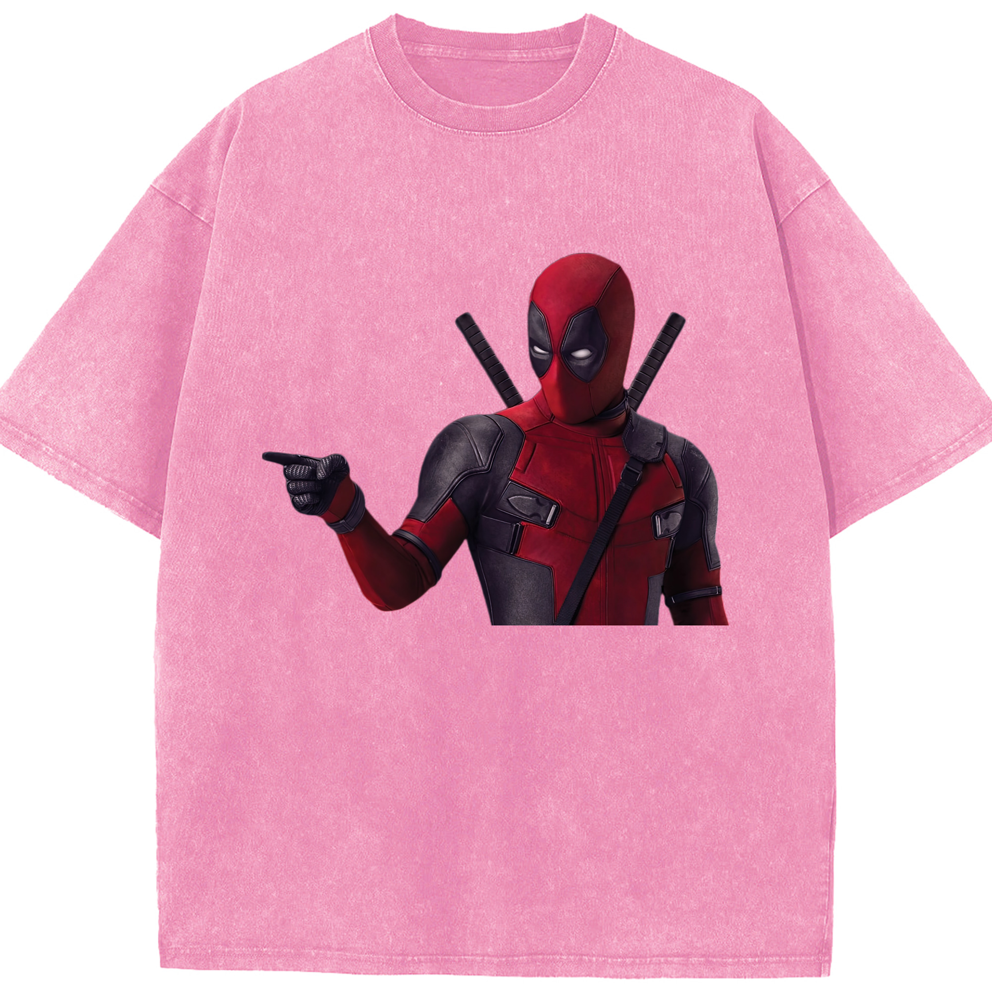 （画像用） Deadpool デッドプール 綿100% ヴィンテージ風 半袖Tシャツ（フロントプリント）